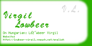 virgil lowbeer business card